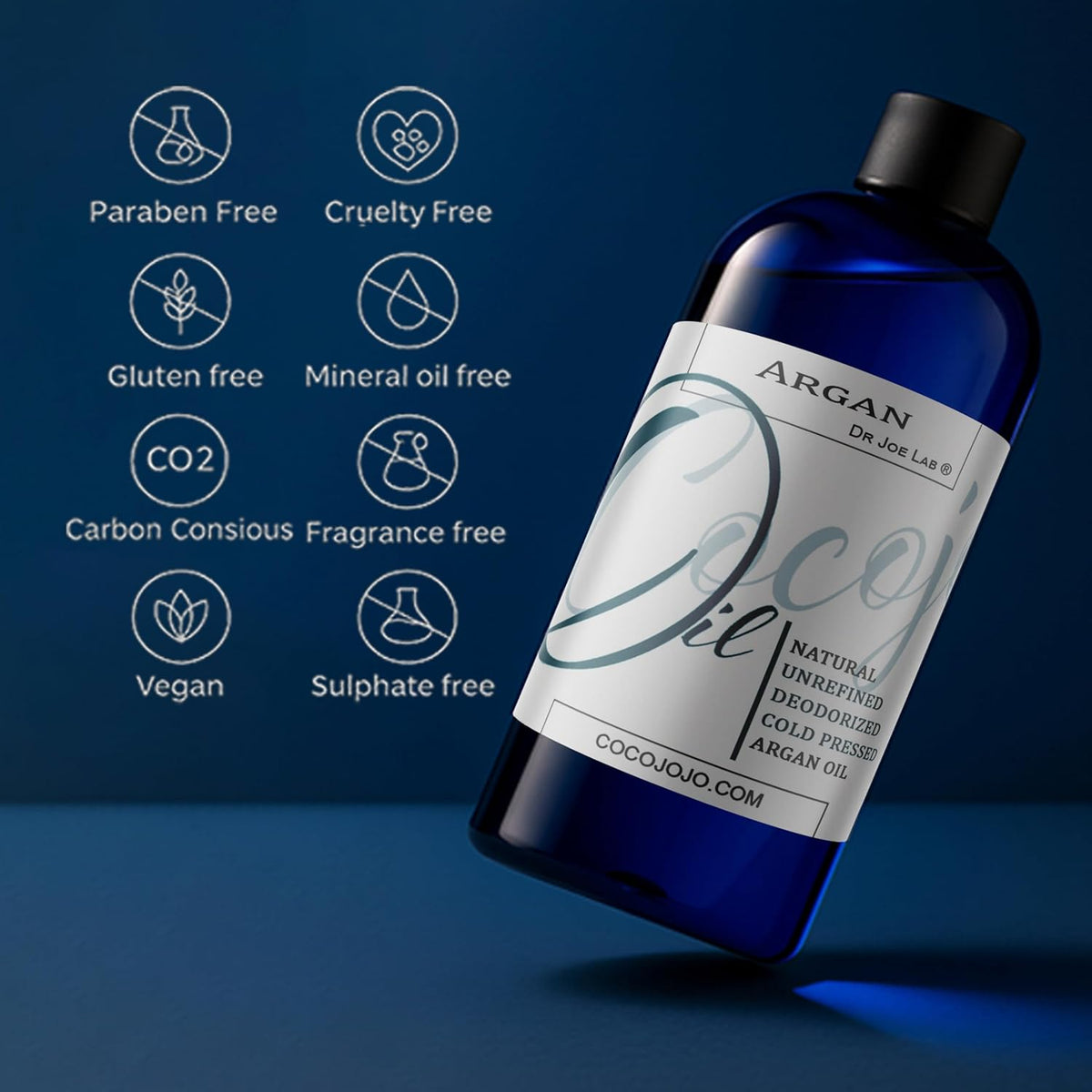 Deodorized Argan Oil - Pure Unrefined Cold Pressed Extra Virgin for Hair and Face Treatment, 32 Oz (Single Pack) - Packaging Variations May Occur