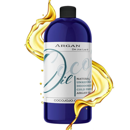Deodorized Argan Oil - Pure Unrefined Cold Pressed Extra Virgin for Hair and Face Treatment, 32 Oz (Single Pack) - Packaging Variations May Occur
